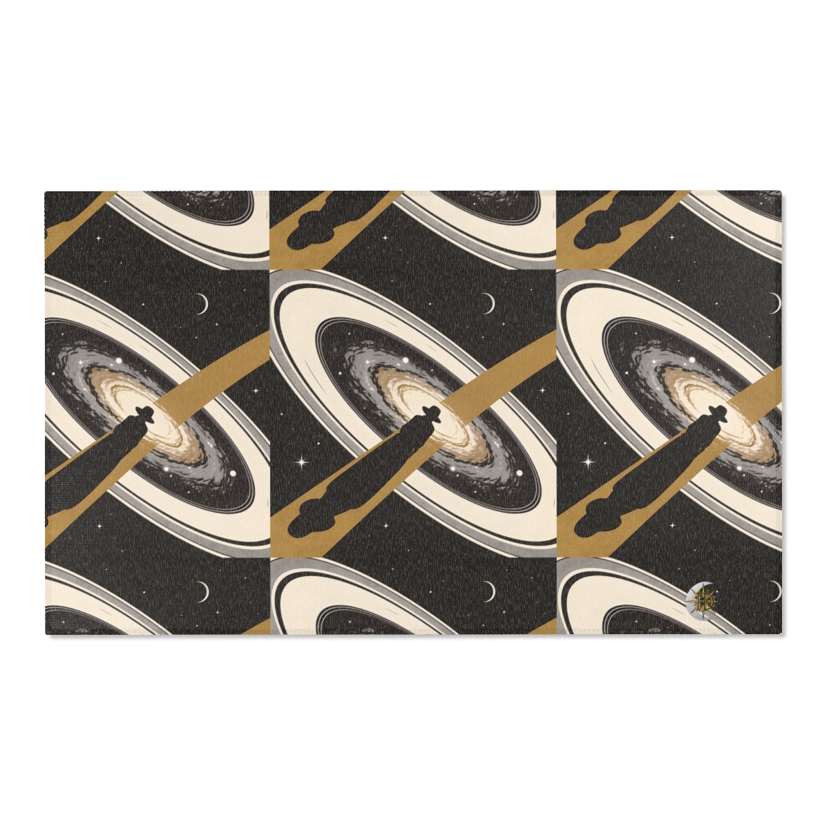 HD Golden Starpath Polyester Chenille Area Rug — additional view