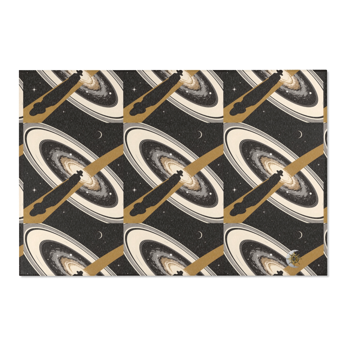 HD Golden Starpath Polyester Chenille Area Rug — additional view