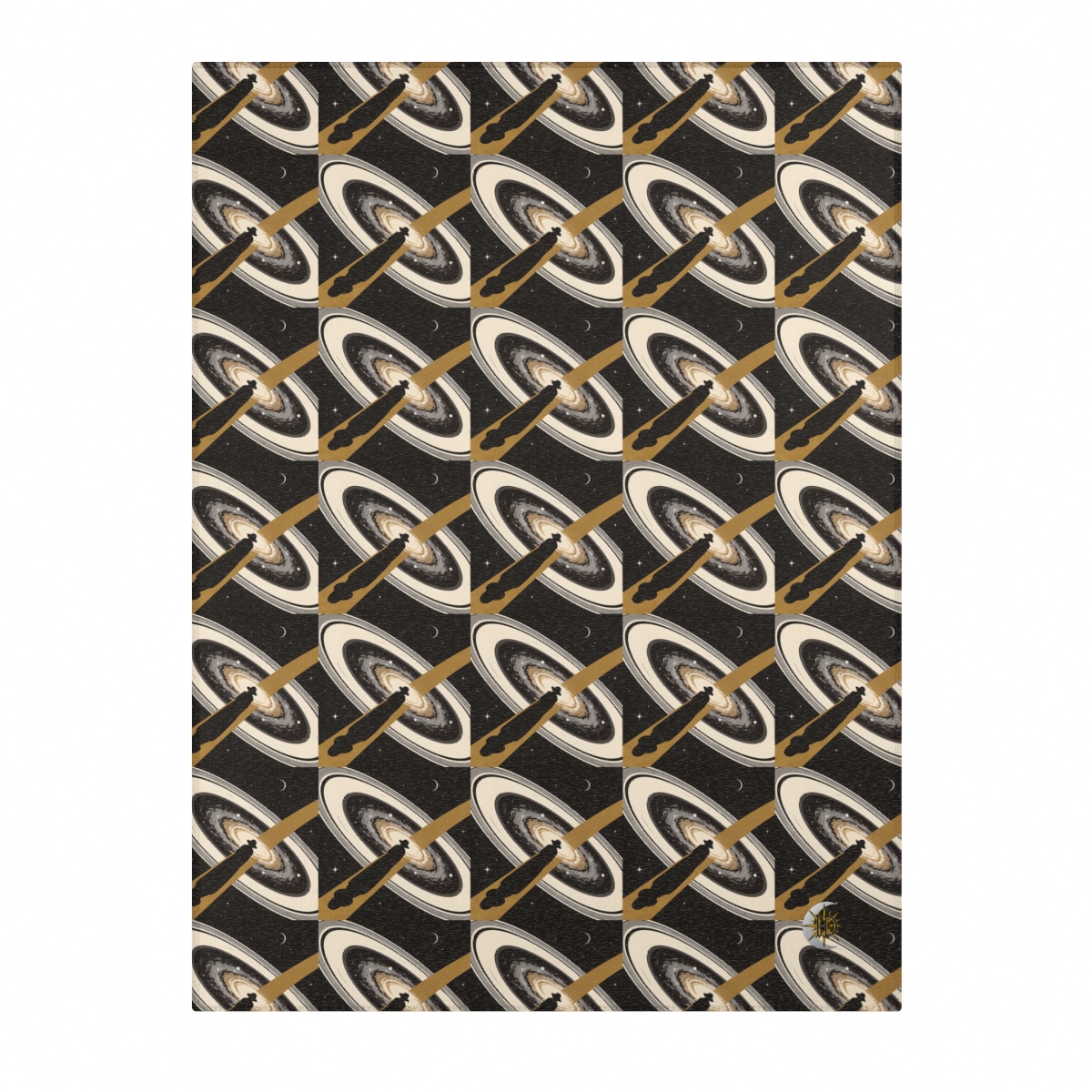 HD Golden Starpath Polyester Chenille Area Rug — additional view