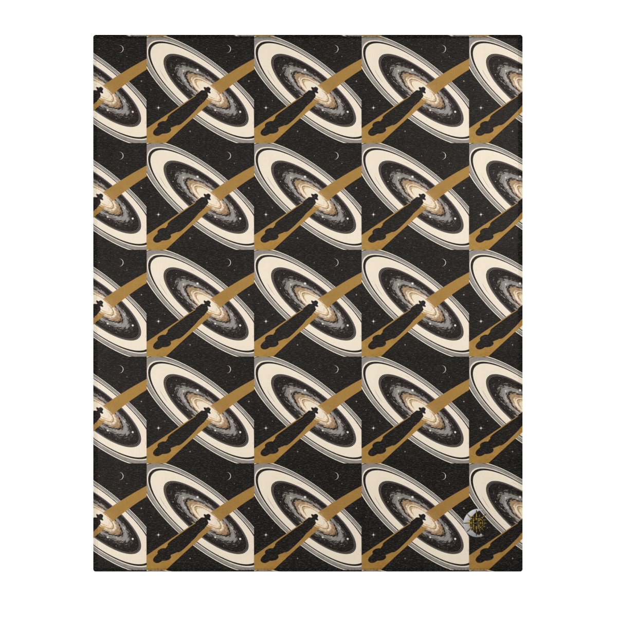 HD Golden Starpath Polyester Chenille Area Rug — additional view