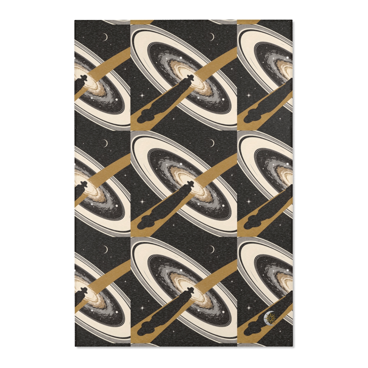 HD Golden Starpath Polyester Chenille Area Rug — additional view