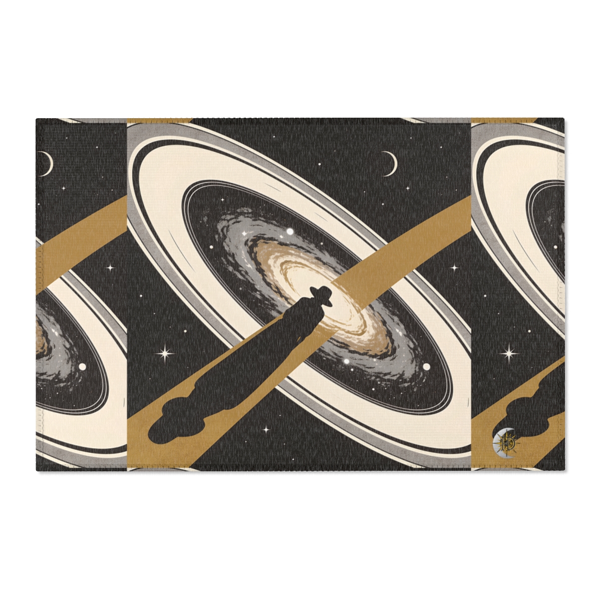 HD Golden Starpath Polyester Chenille Area Rug — additional view