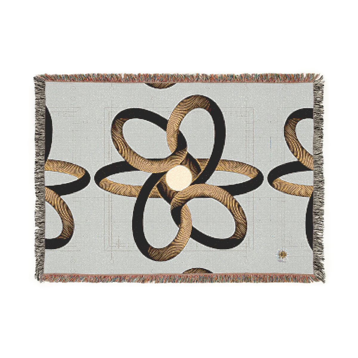 HD Copper Ribbon Orbit 100% Cotton Woven Blanket