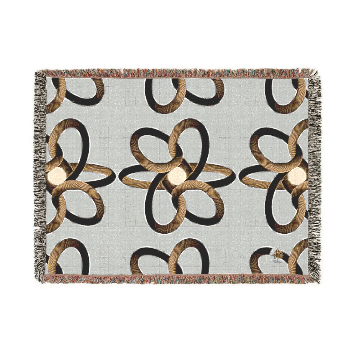 HD Copper Ribbon Orbit 100% Cotton Woven Blanket — additional view