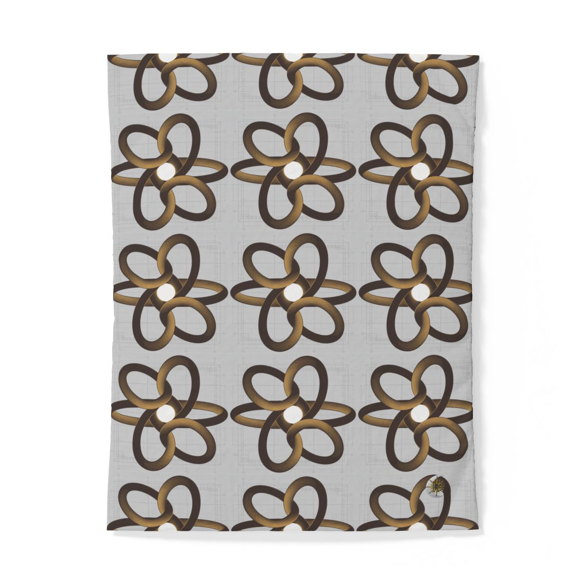 HD Copper Ribbon Orbit 100% Cotton Duvet Cover — additional view