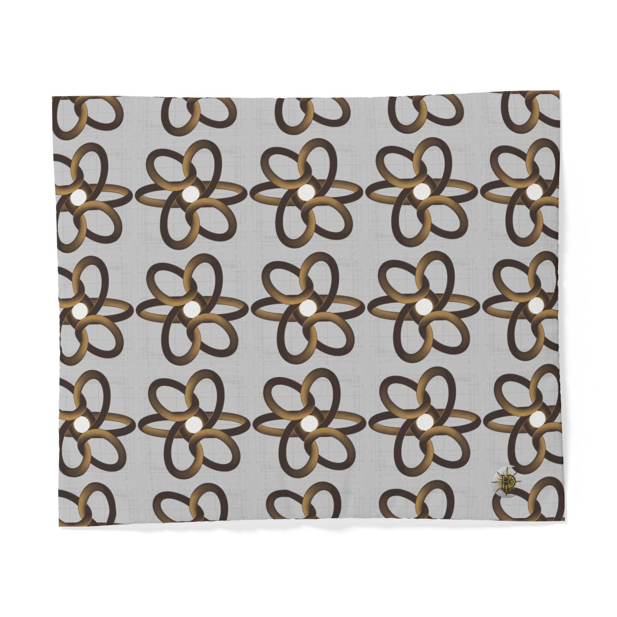 HD Copper Ribbon Orbit 100% Cotton Duvet Cover — additional view