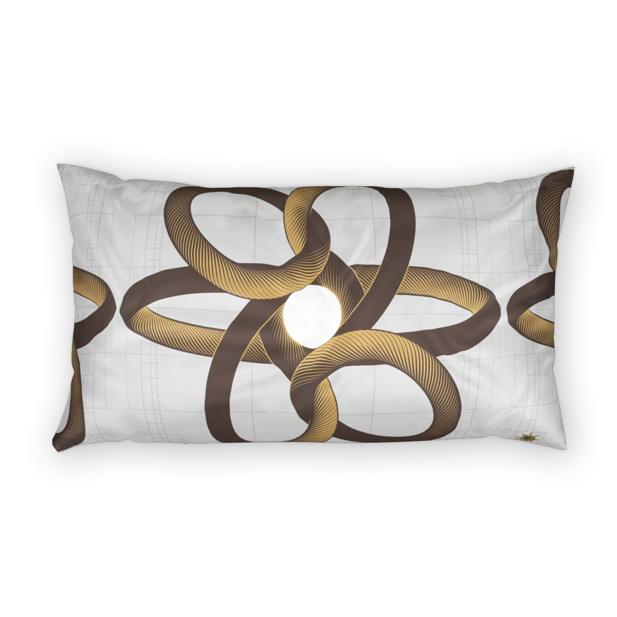 HD Copper Ribbon Orbit 100% Cotton Pillow Sham — additional view