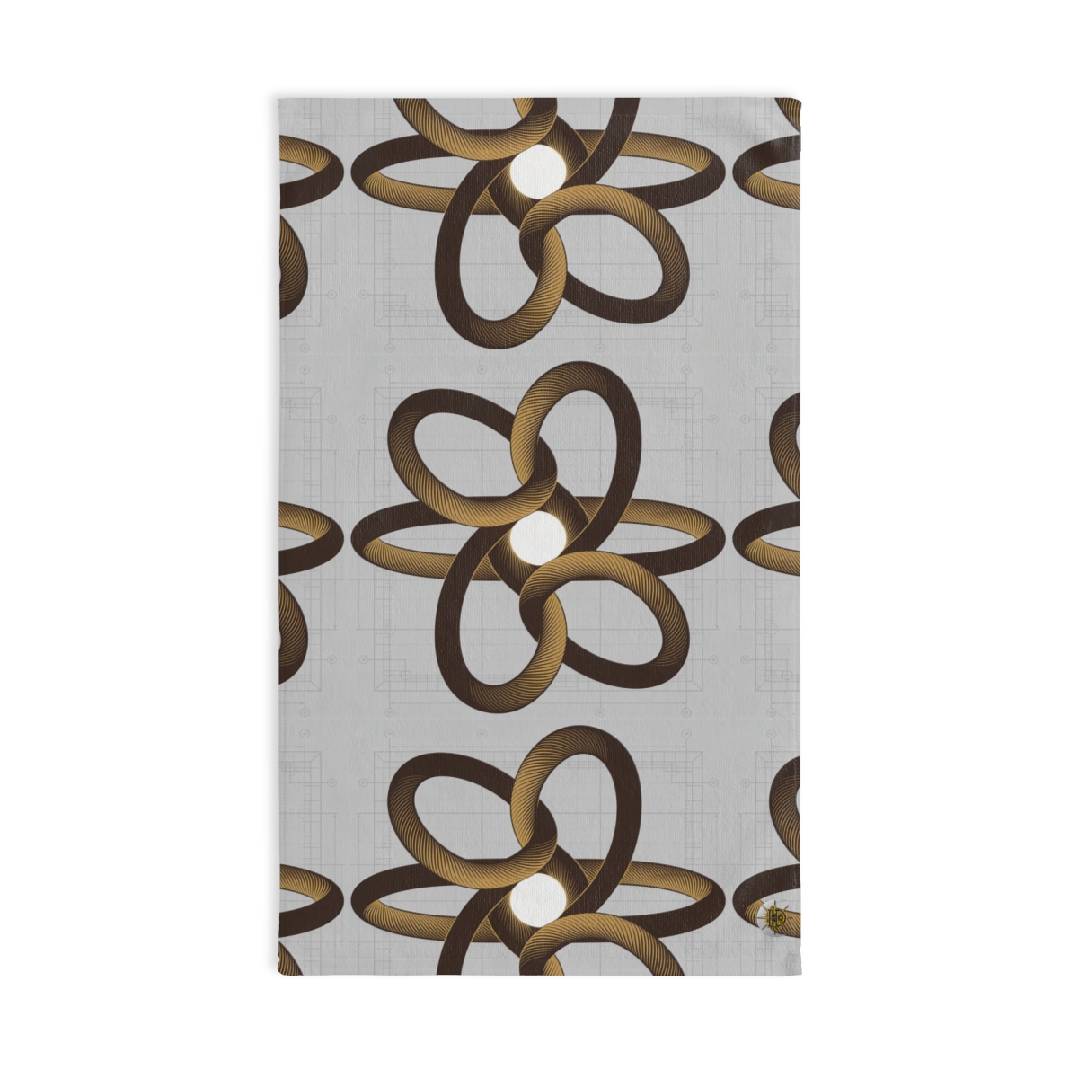HD Copper Ribbon Orbit Printed Hand Towel