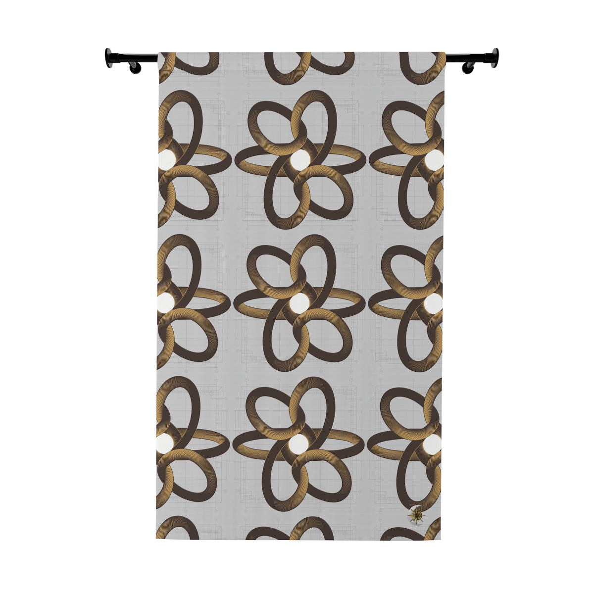 HD Copper Ribbon Orbit Blackout Window Curtain Panel
