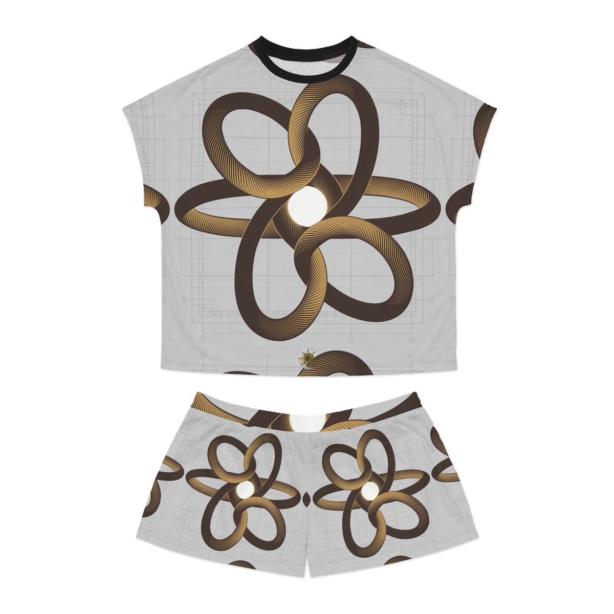 HD Copper Ribbon Orbit Women’s Short Pajama Set