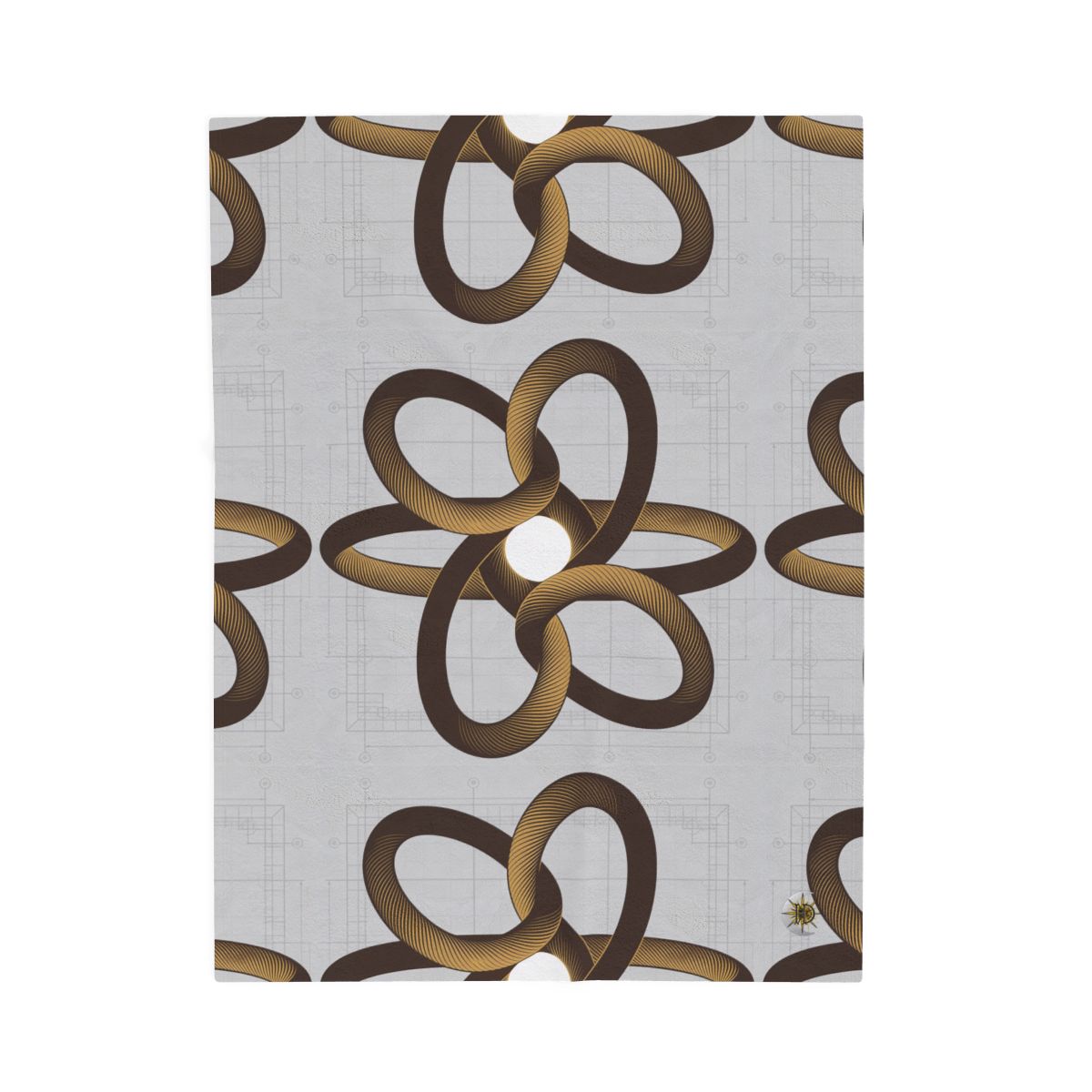 HD Copper Ribbon Orbit Velveteen Plush Blanket