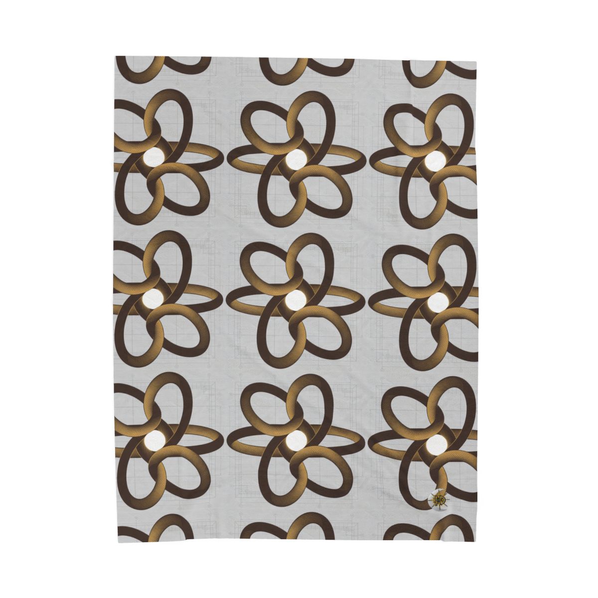HD Copper Ribbon Orbit Velveteen Plush Blanket — additional view
