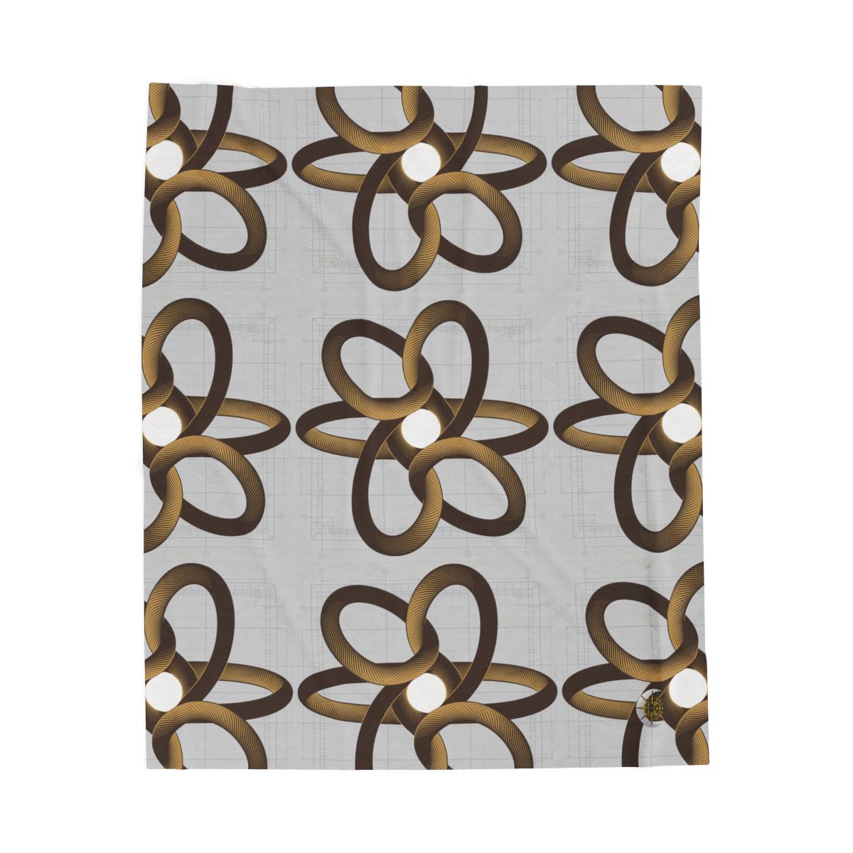 HD Copper Ribbon Orbit Velveteen Plush Blanket — additional view