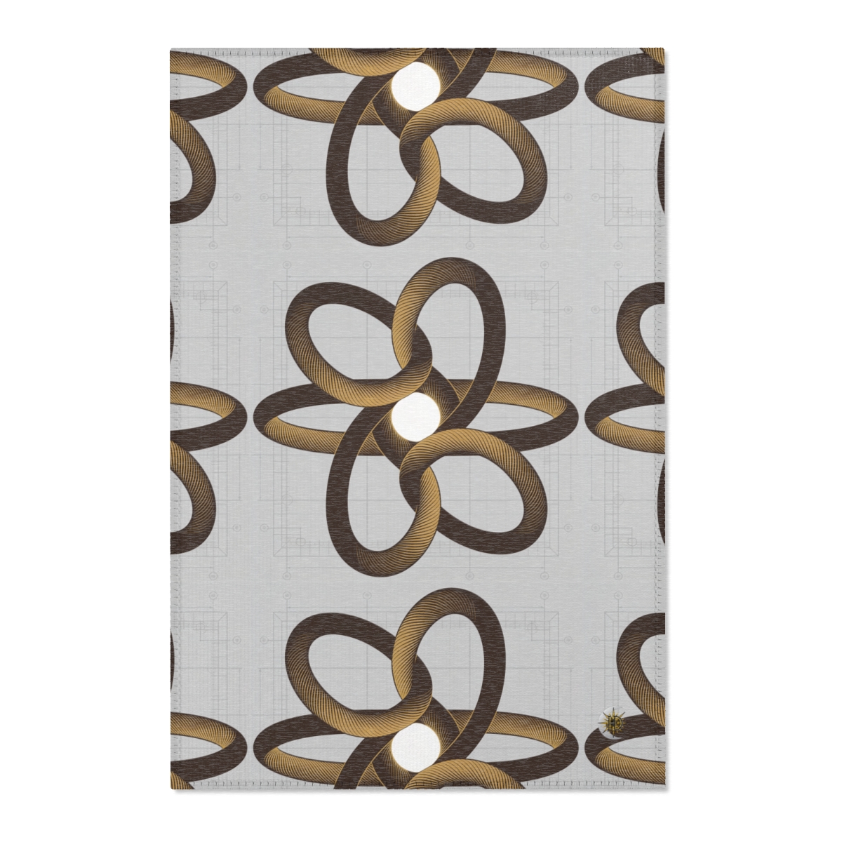 HD Copper Ribbon Orbit Polyester Chenille Area Rug