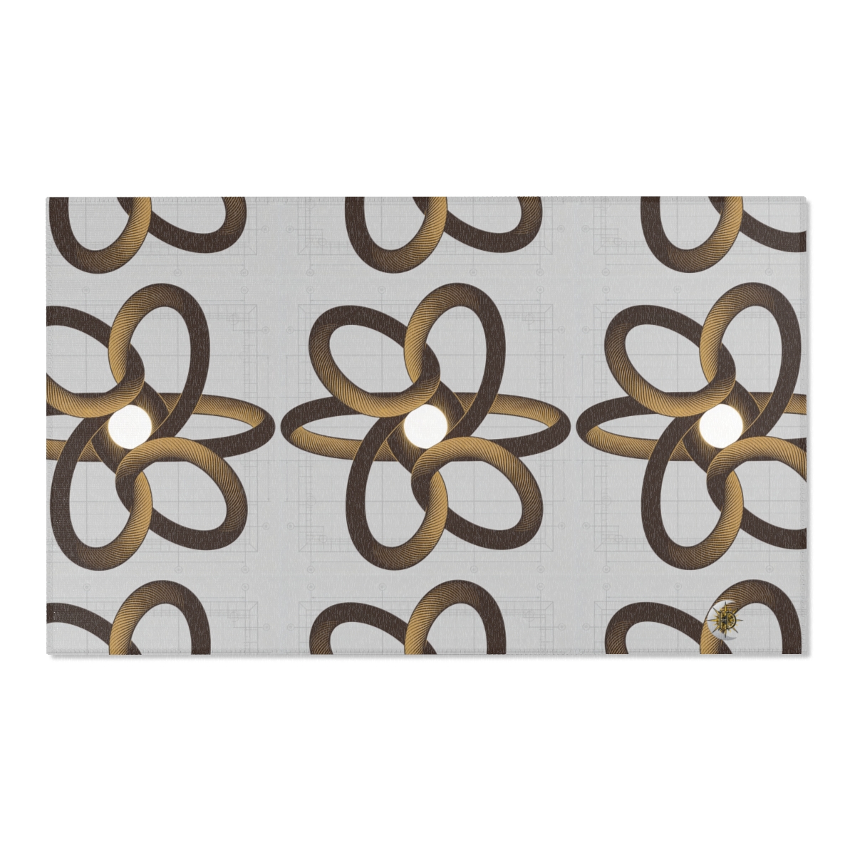 HD Copper Ribbon Orbit Polyester Chenille Area Rug — additional view