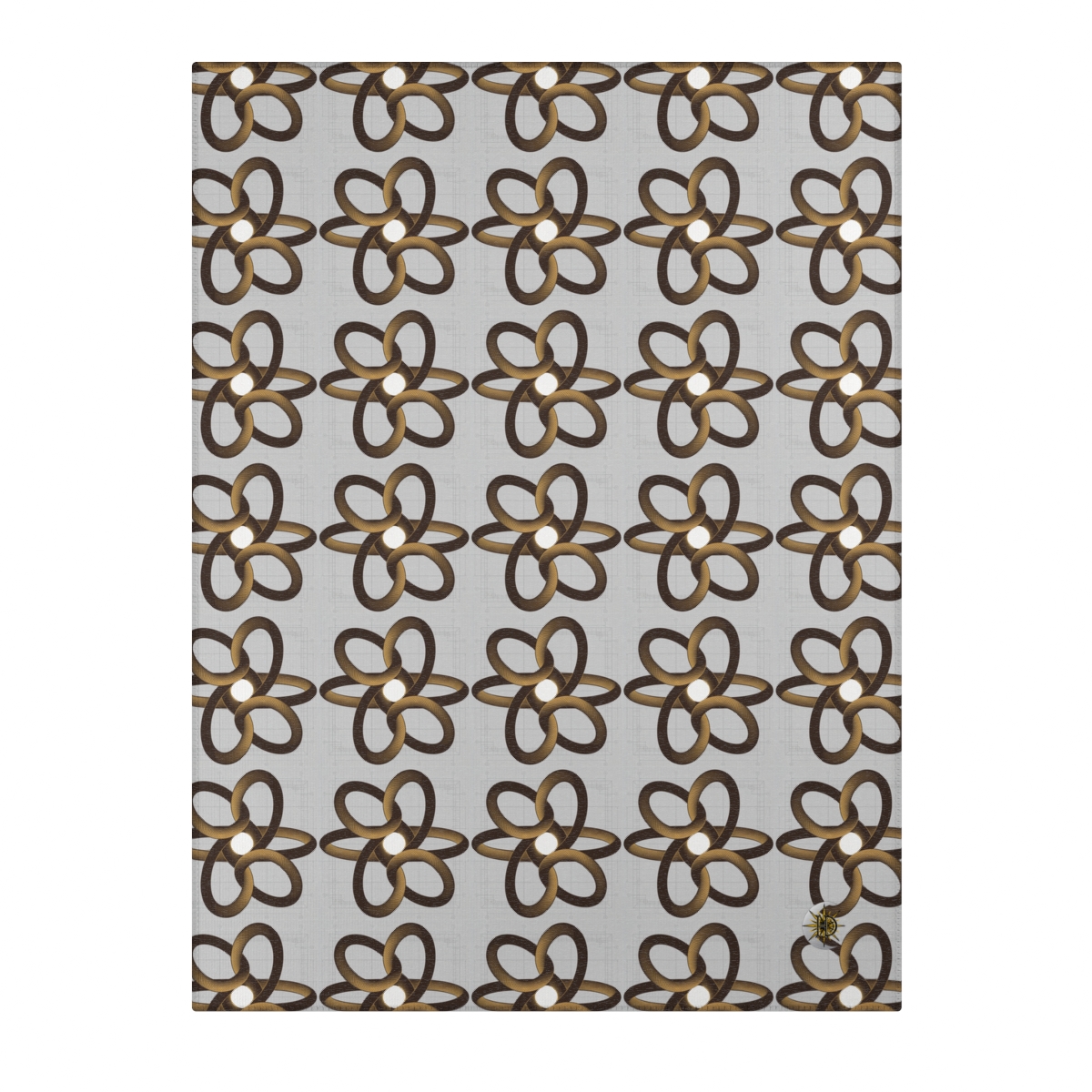HD Copper Ribbon Orbit Polyester Chenille Area Rug — additional view