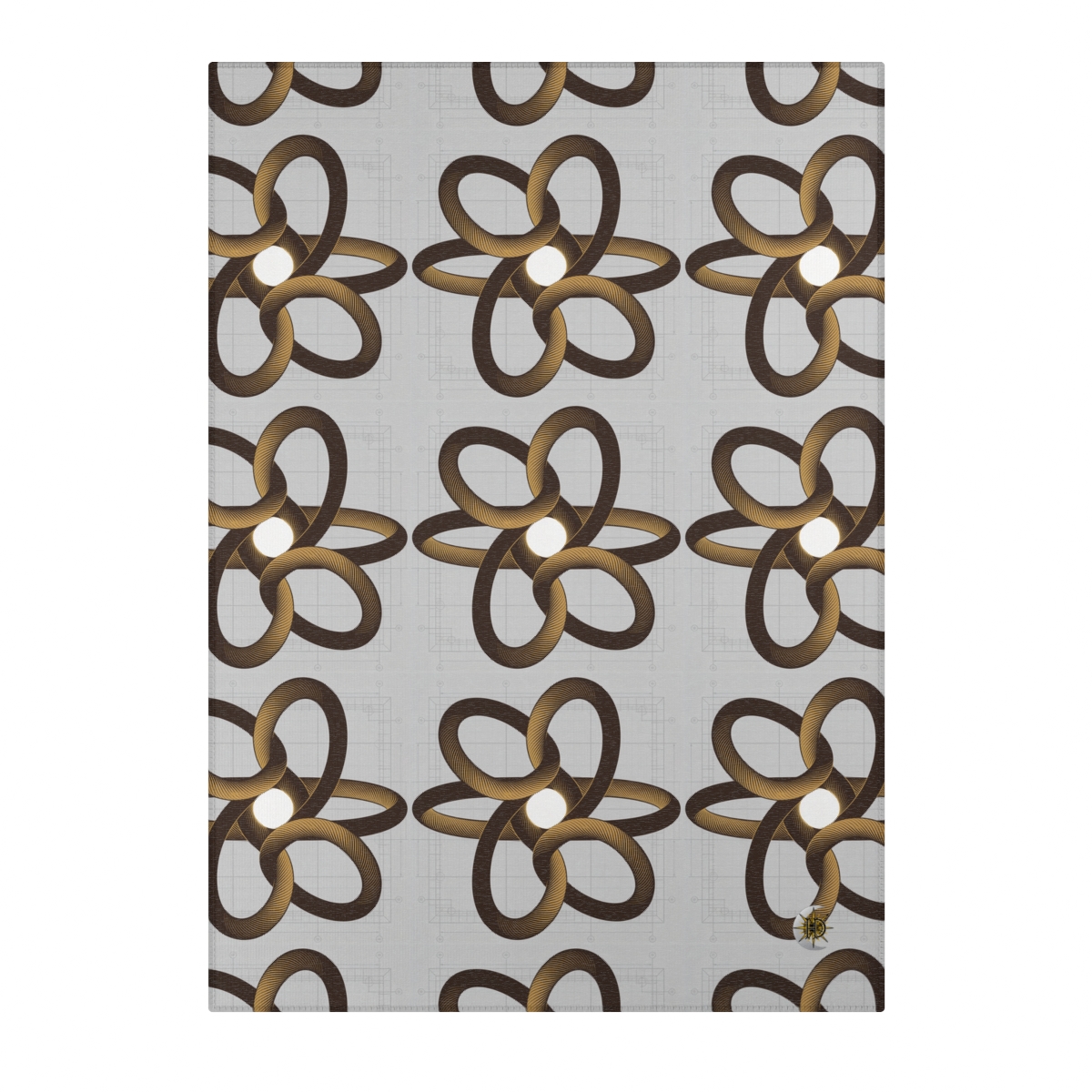 HD Copper Ribbon Orbit Polyester Chenille Area Rug — additional view
