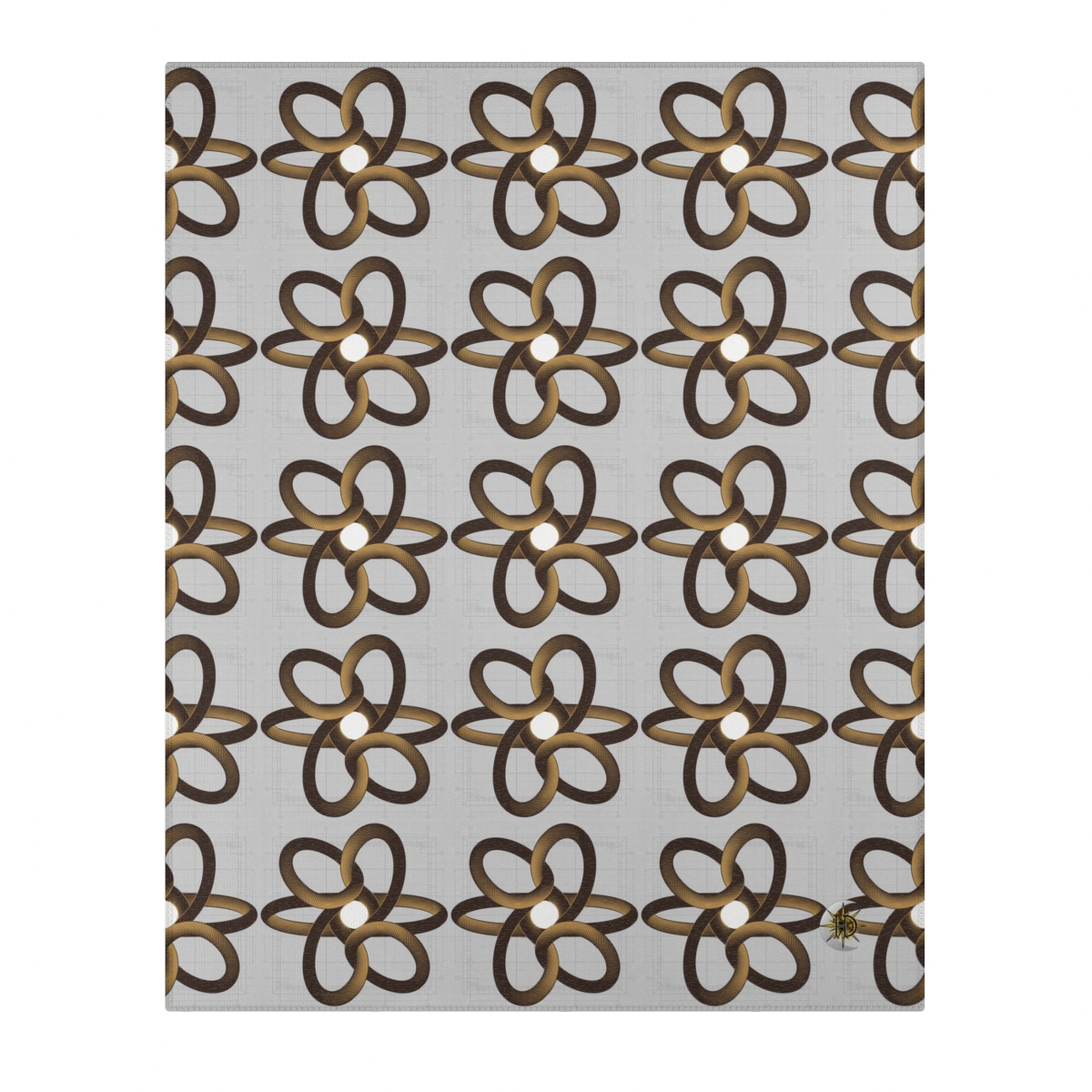 HD Copper Ribbon Orbit Polyester Chenille Area Rug — additional view