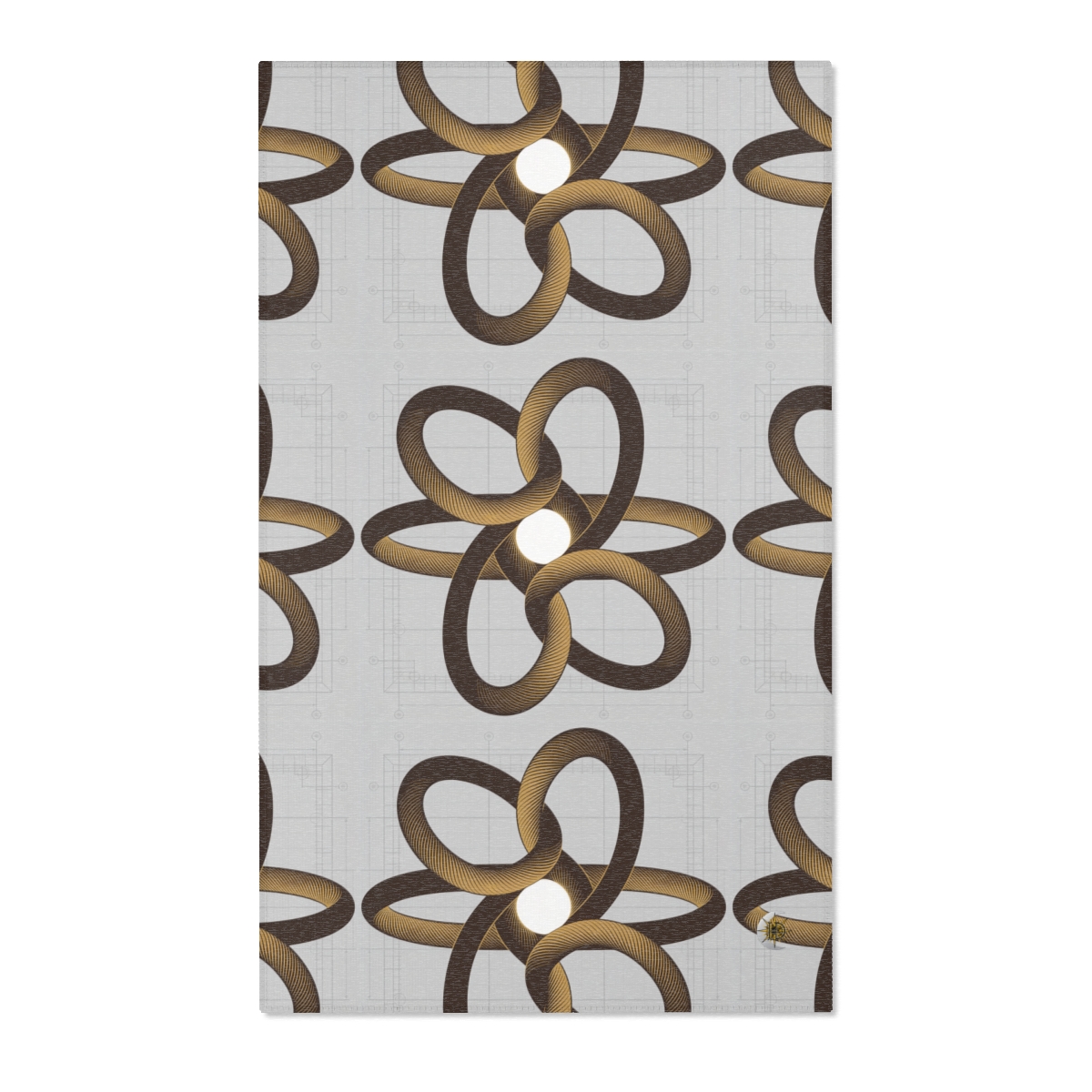 HD Copper Ribbon Orbit Polyester Chenille Area Rug — additional view