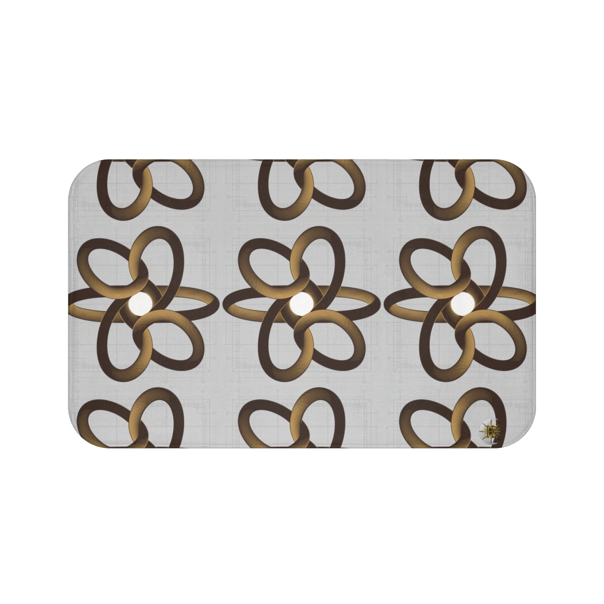 HD Copper Ribbon Orbit Memory-Foam Bath Mat