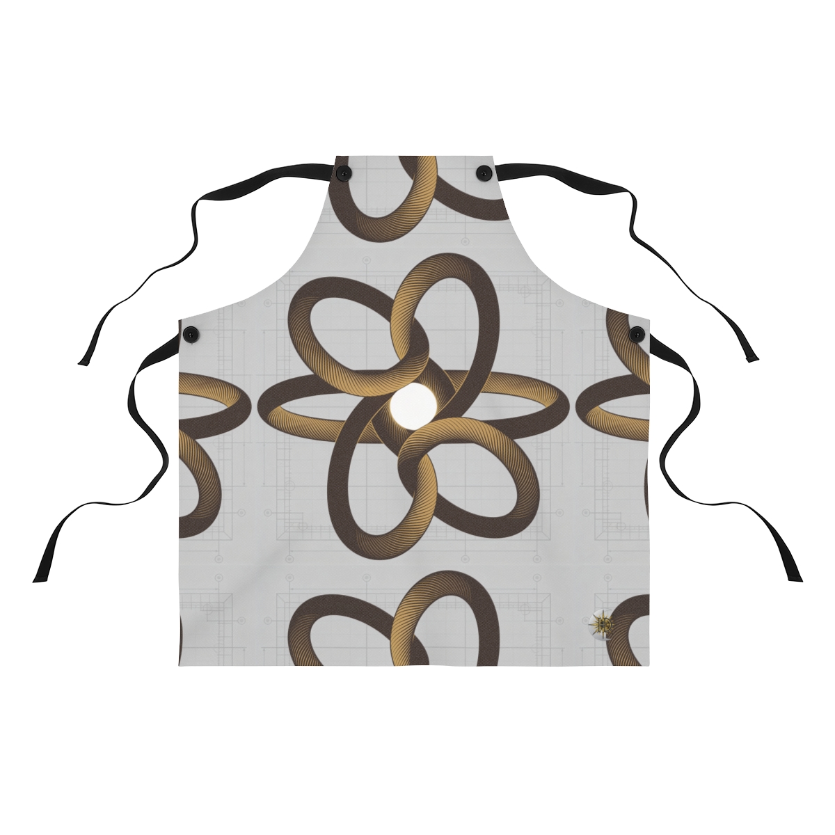 HD Copper Ribbon Orbit Polyester Kitchen Apron