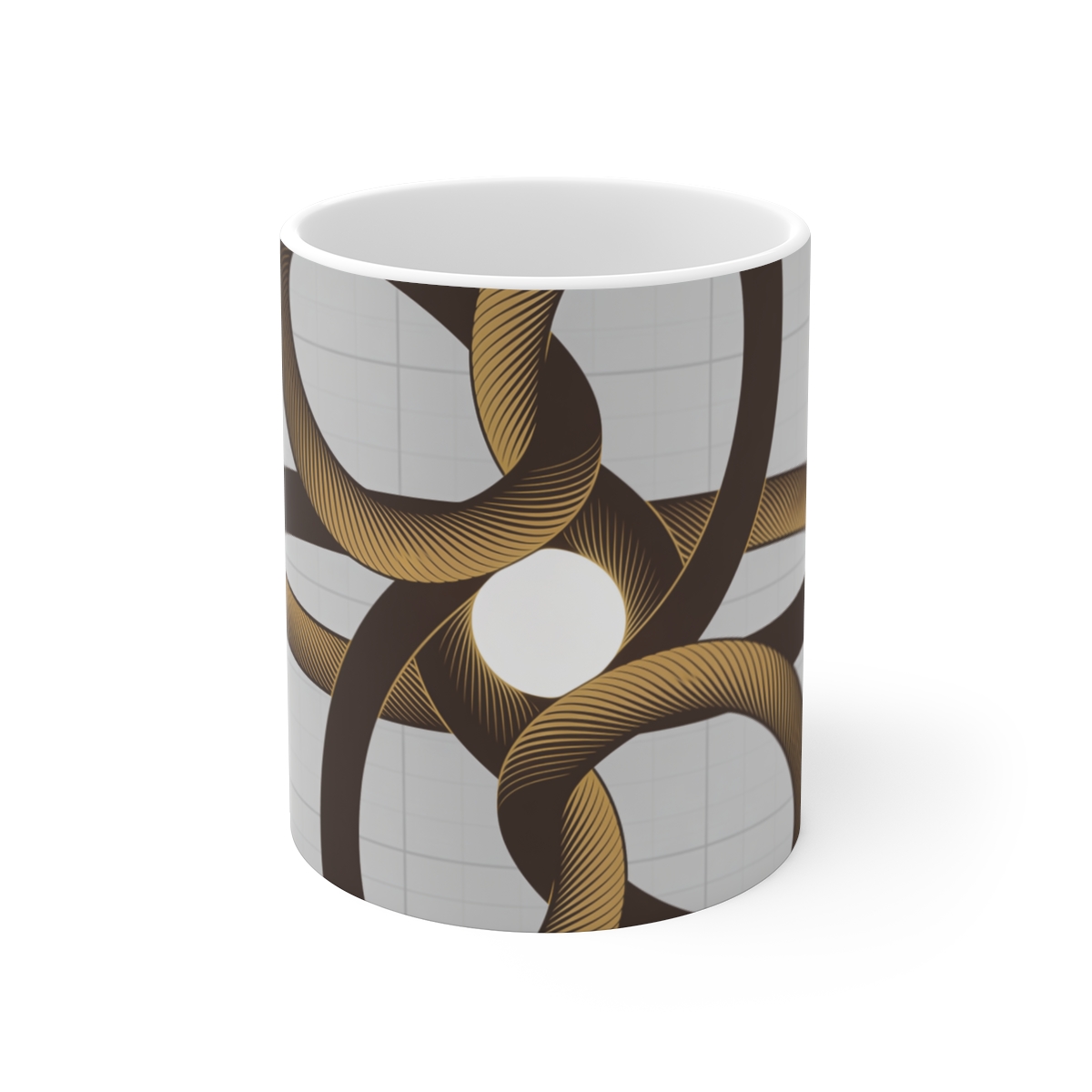 HD Copper Ribbon Orbit Ceramic Mug 11oz