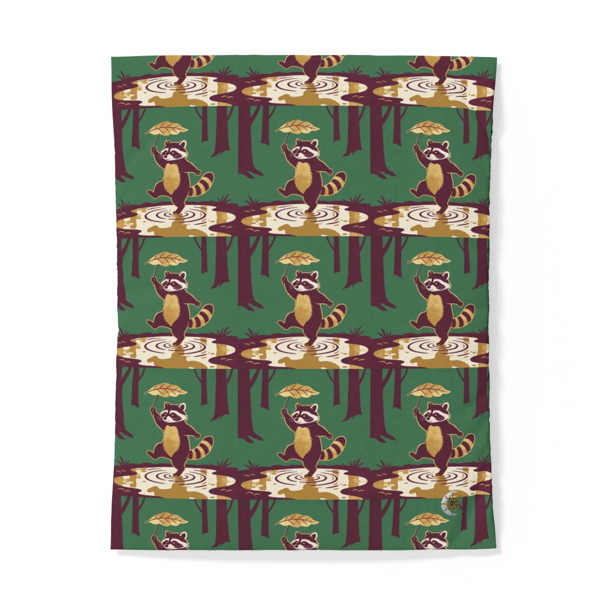 HD Leafstep Raccoon 100% Cotton Duvet Cover