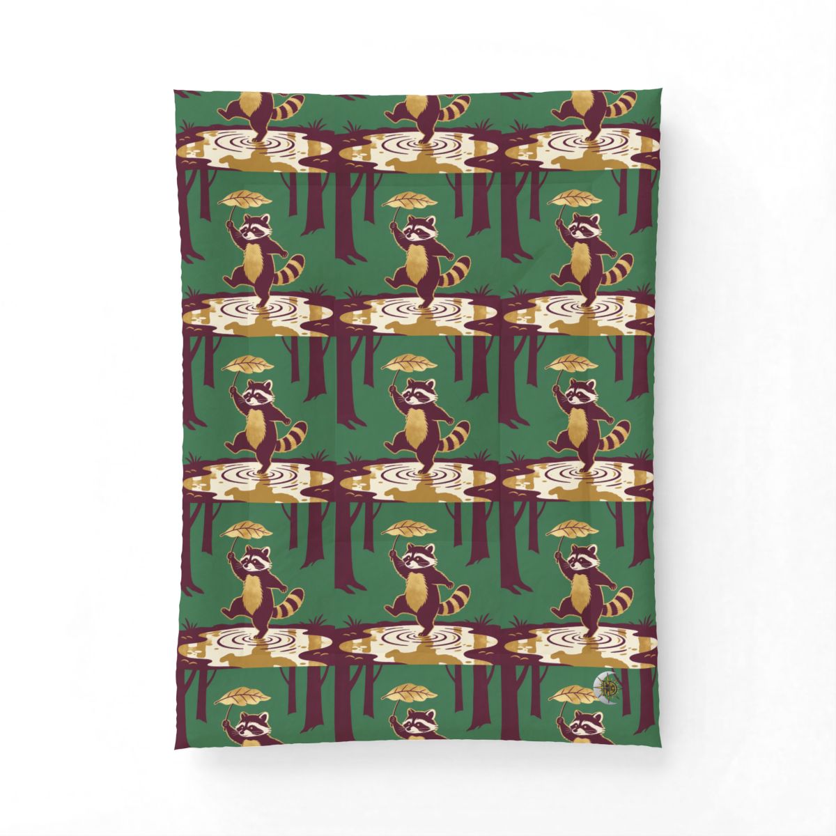 HD Leafstep Raccoon Cotton-Shell Comforter — additional view