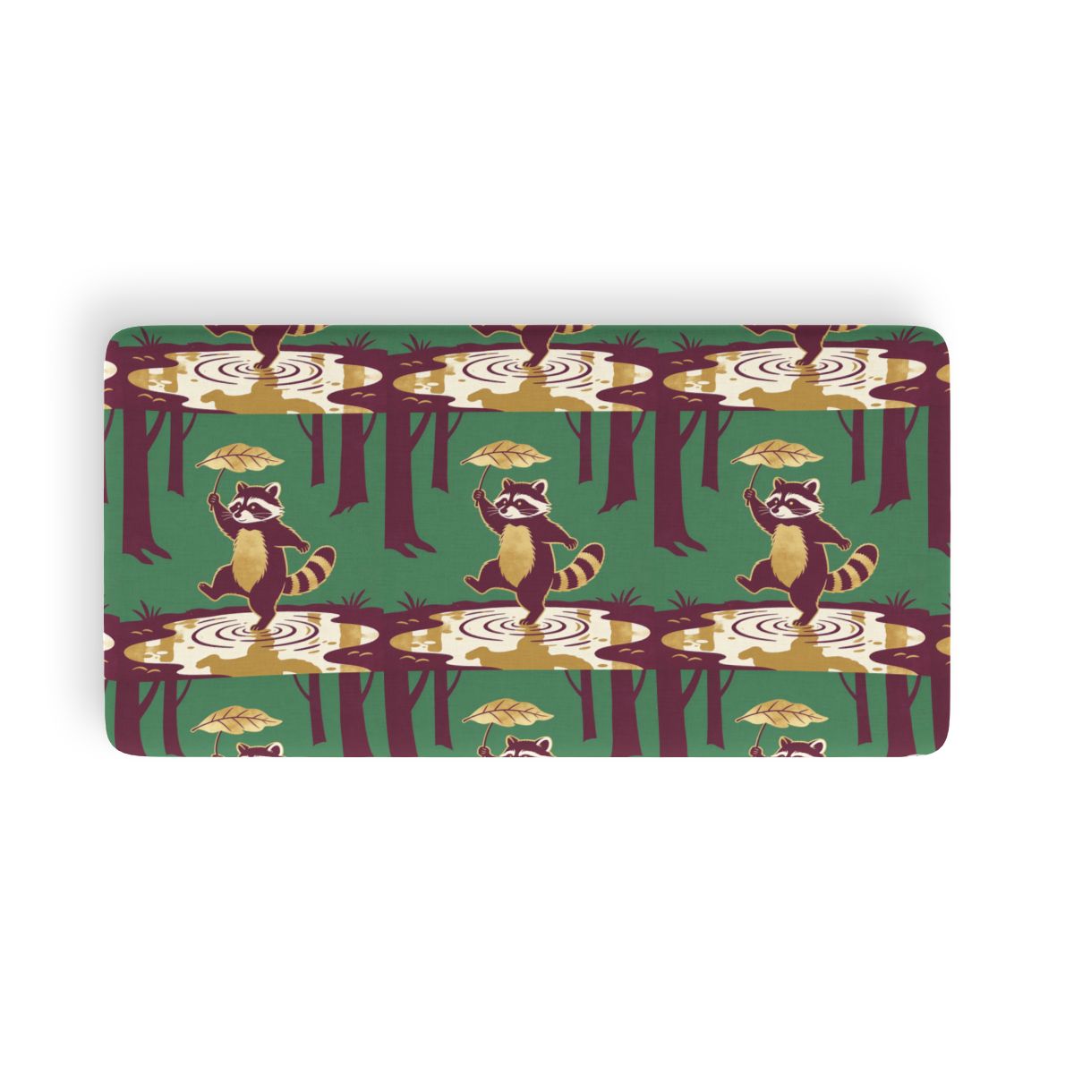 HD Leafstep Raccoon Twin Jersey Fitted Sheet