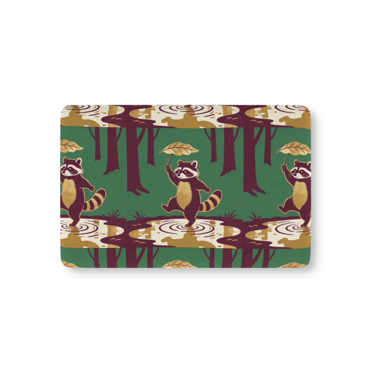 HD Leafstep Raccoon Fitted Crib Sheet