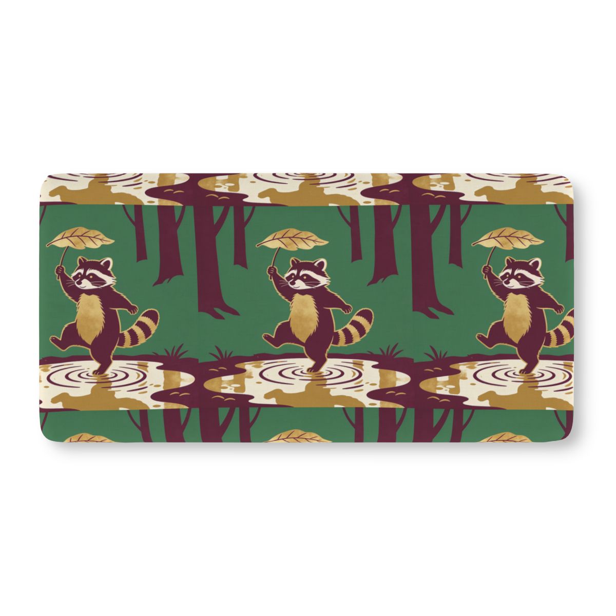 HD Leafstep Raccoon Fitted Crib Sheet — additional view