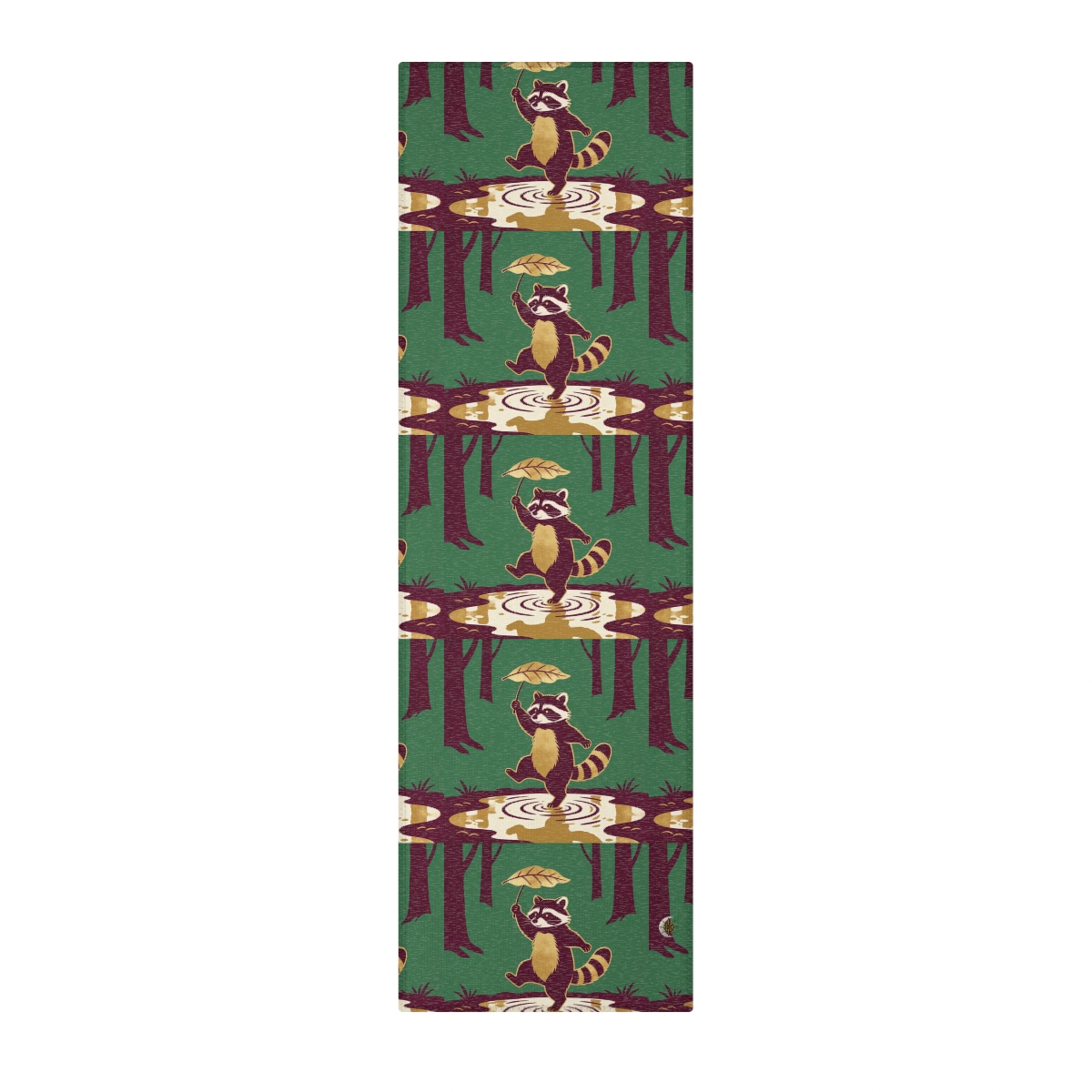 HD Leafstep Raccoon Polyester Chenille Area Rug — additional view