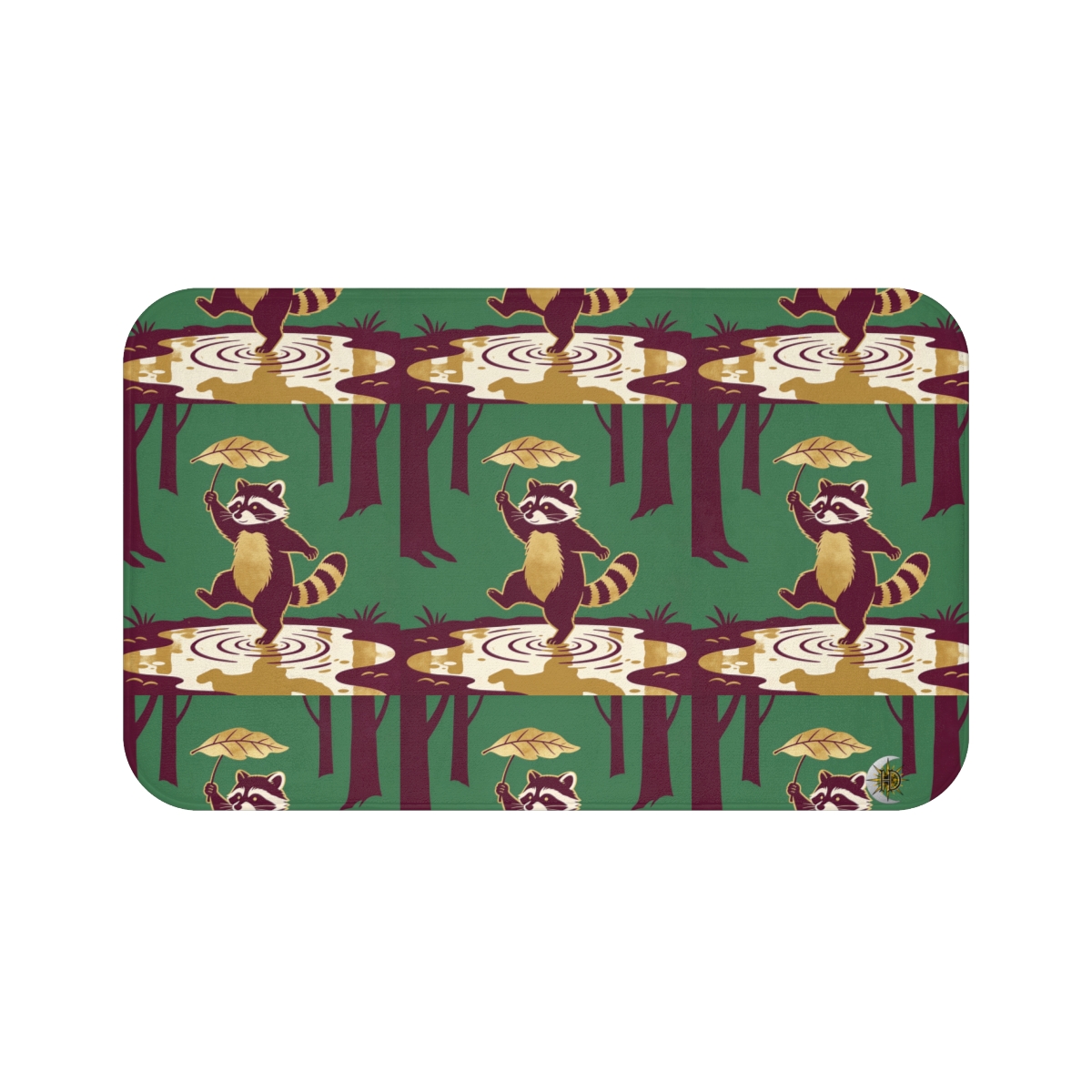 HD Leafstep Raccoon Memory-Foam Bath Mat