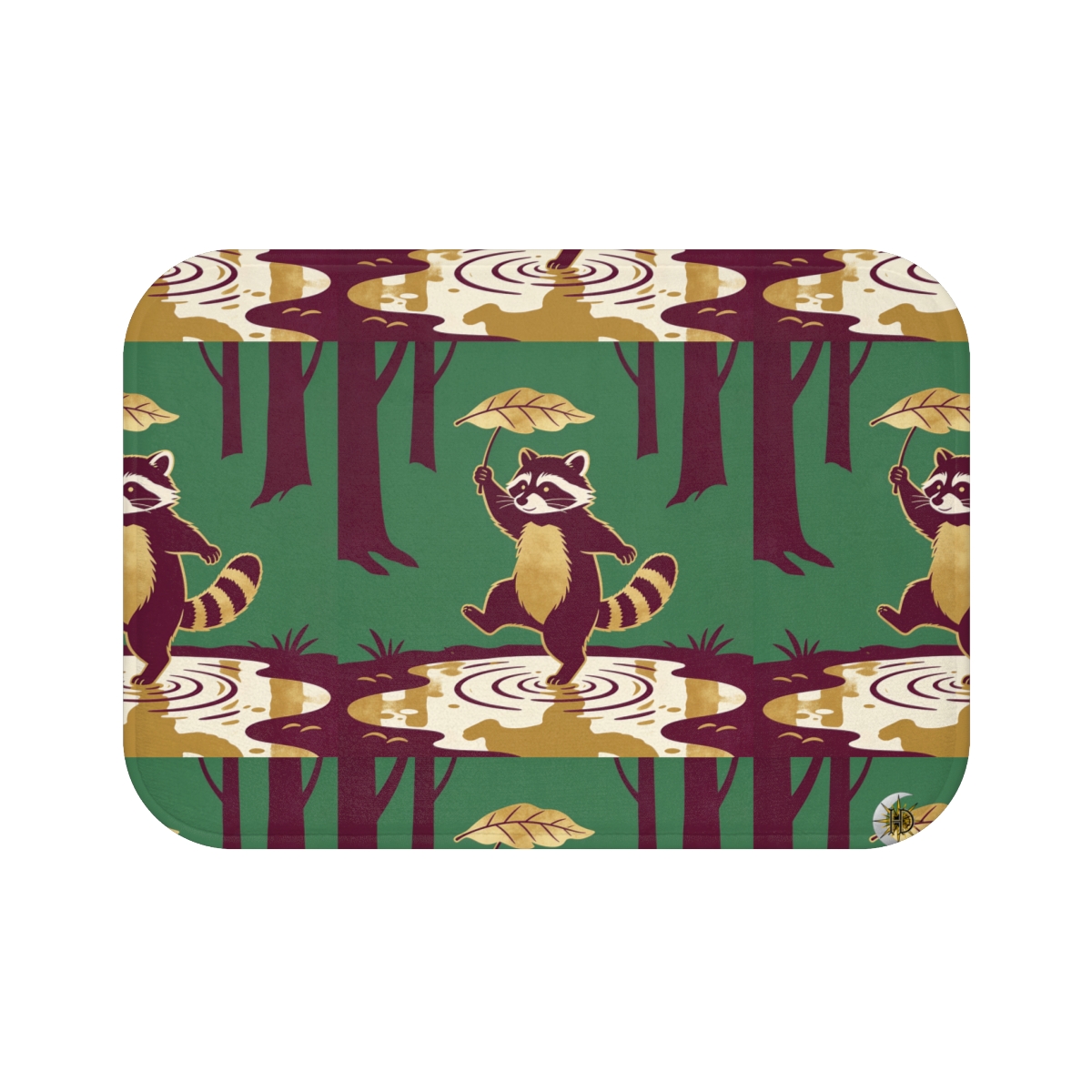 HD Leafstep Raccoon Memory-Foam Bath Mat — additional view