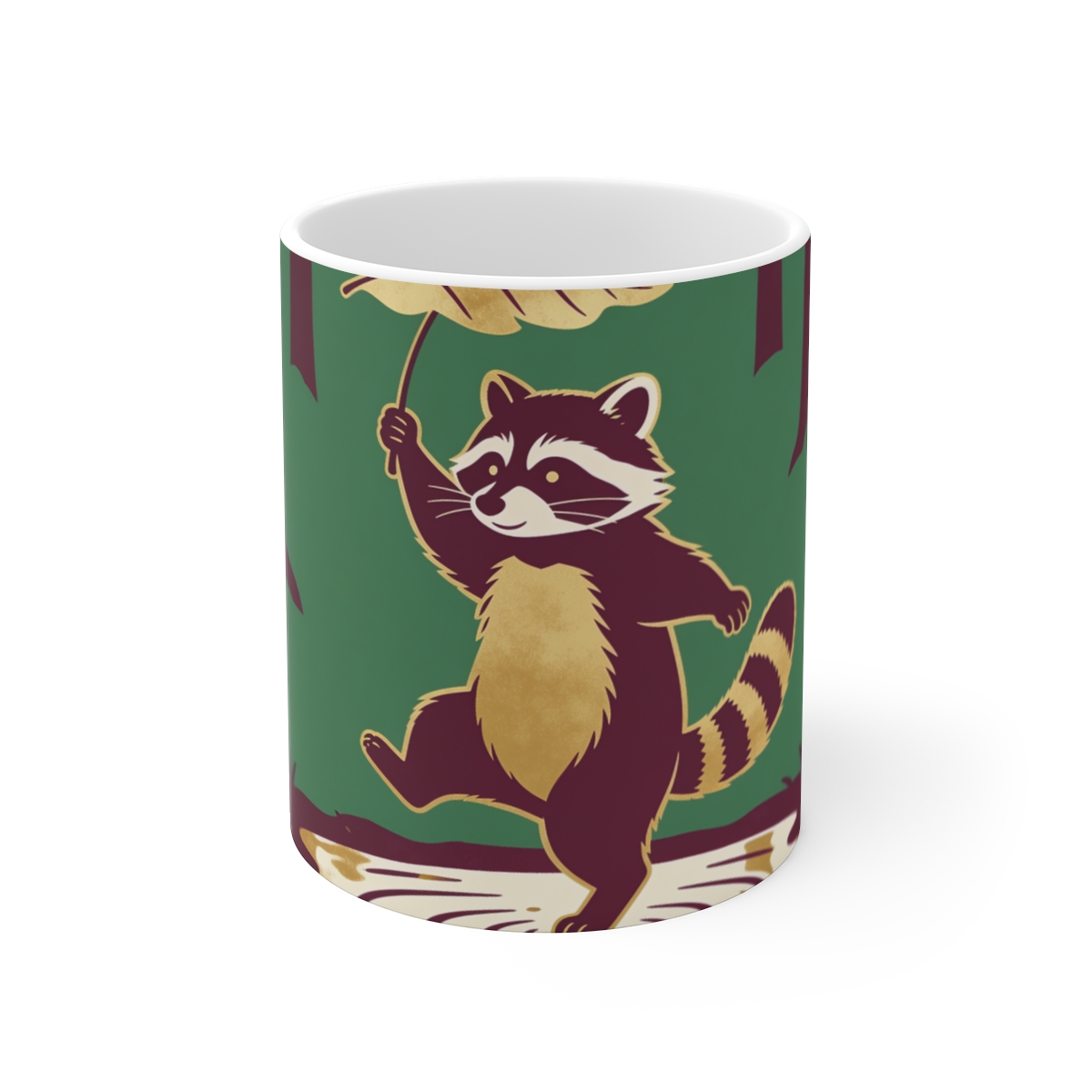 HD Leafstep Raccoon Ceramic Mug 11oz