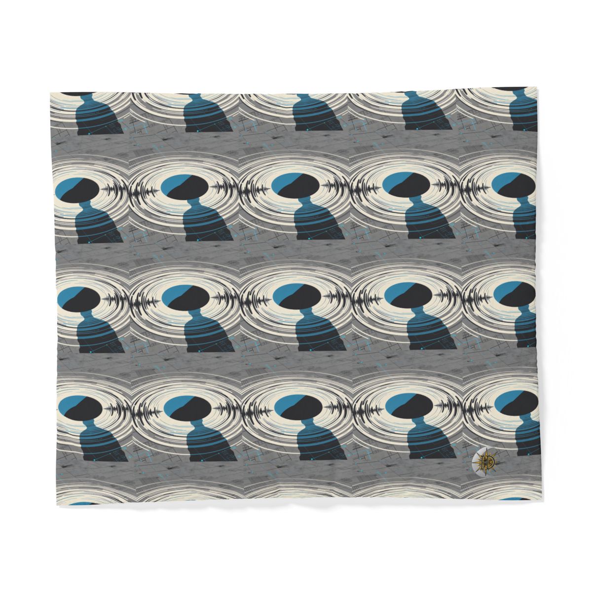 HD Echo Circuit 100% Cotton Duvet Cover — additional view
