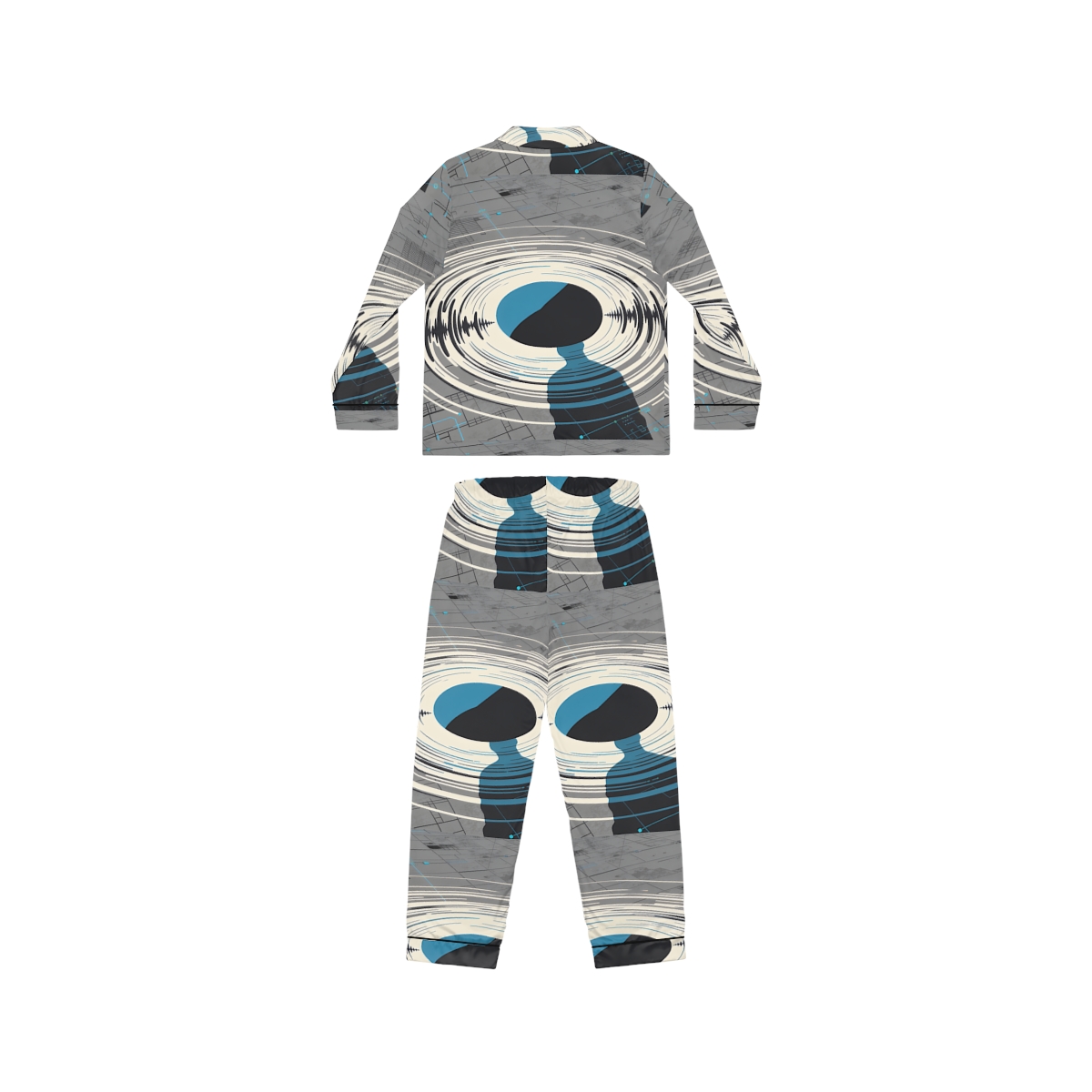 HD Echo Circuit Women’s Satin Pajama Set — additional view