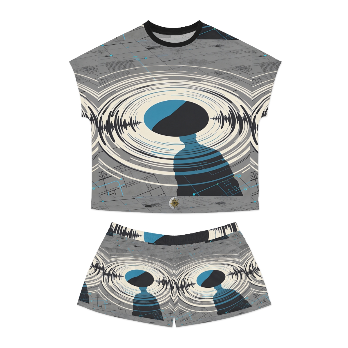 HD Echo Circuit Women’s Short Pajama Set