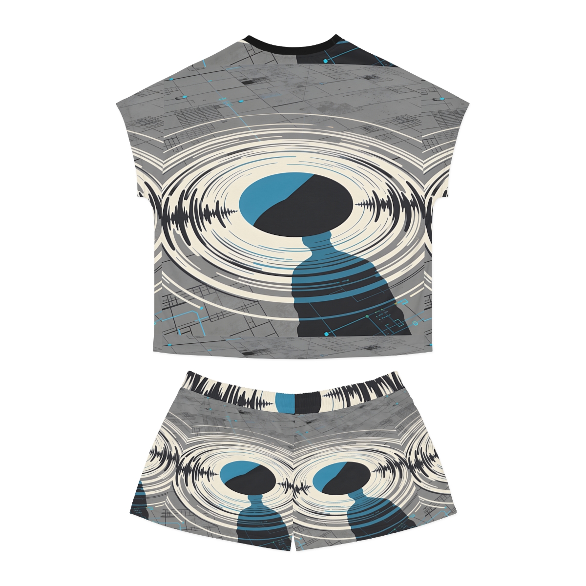 HD Echo Circuit Women’s Short Pajama Set — additional view
