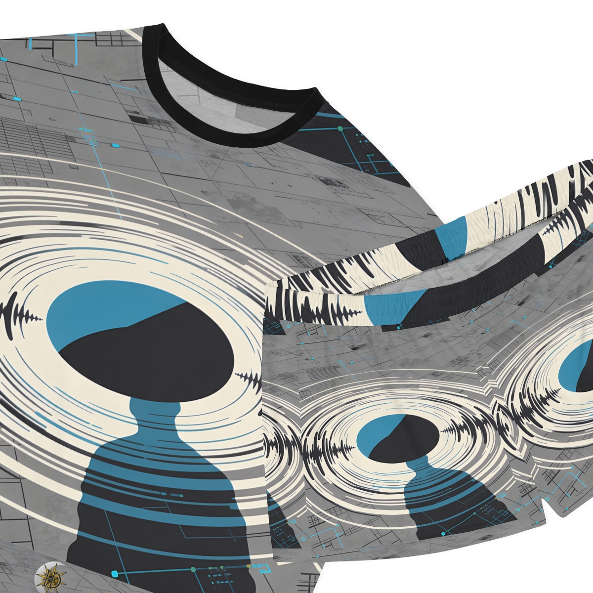 HD Echo Circuit Women’s Short Pajama Set — additional view
