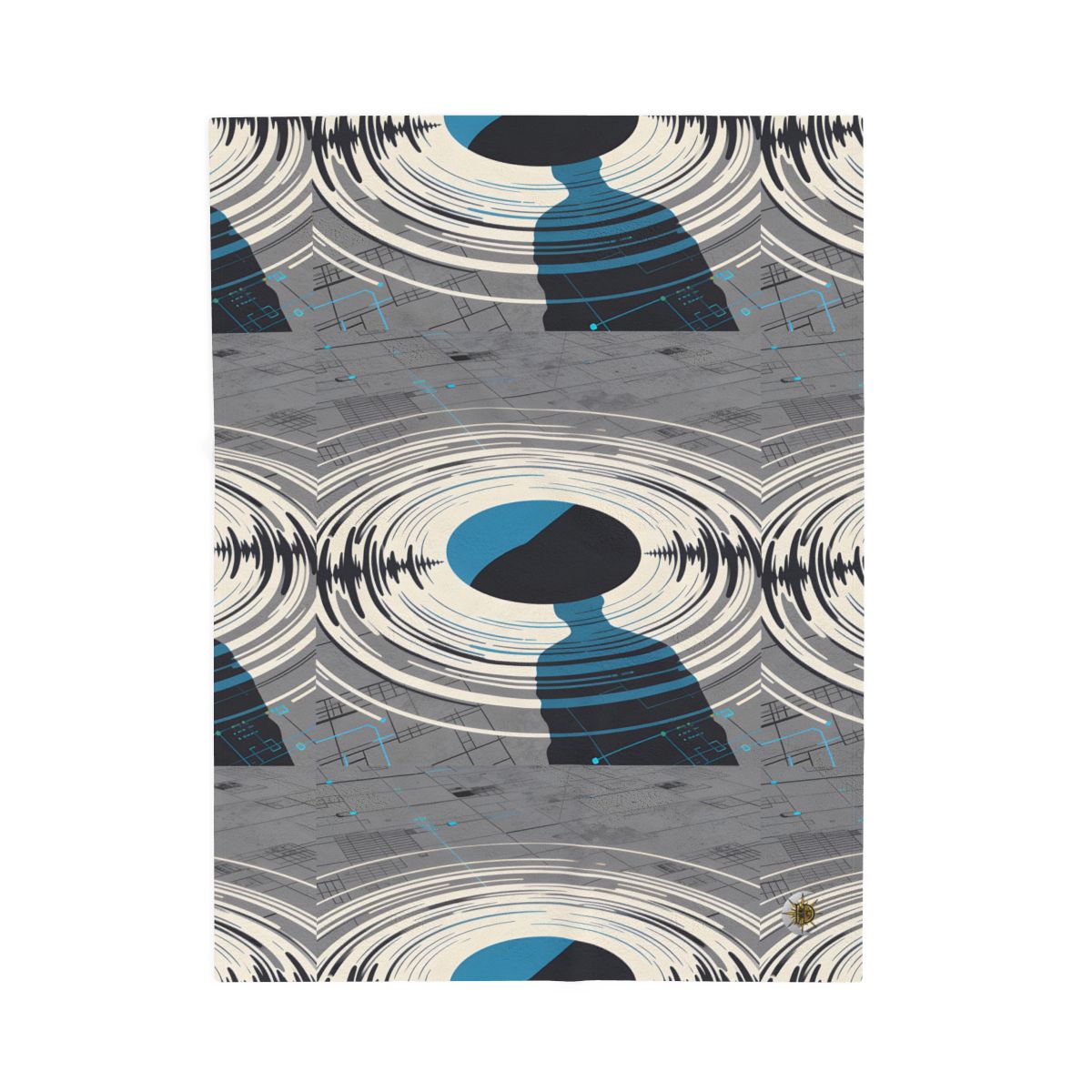 HD Echo Circuit Velveteen Plush Blanket