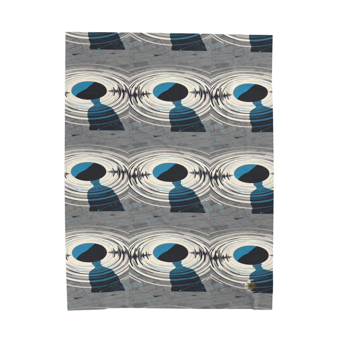 HD Echo Circuit Velveteen Plush Blanket — additional view