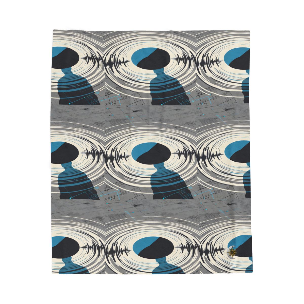 HD Echo Circuit Velveteen Plush Blanket — additional view