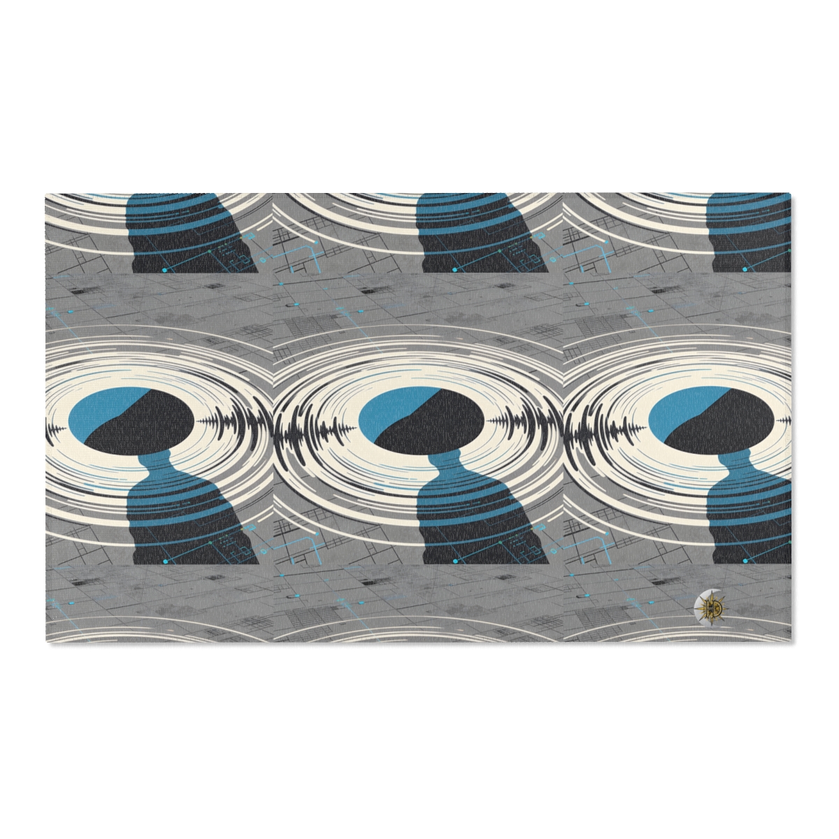 HD Echo Circuit Polyester Chenille Area Rug — additional view