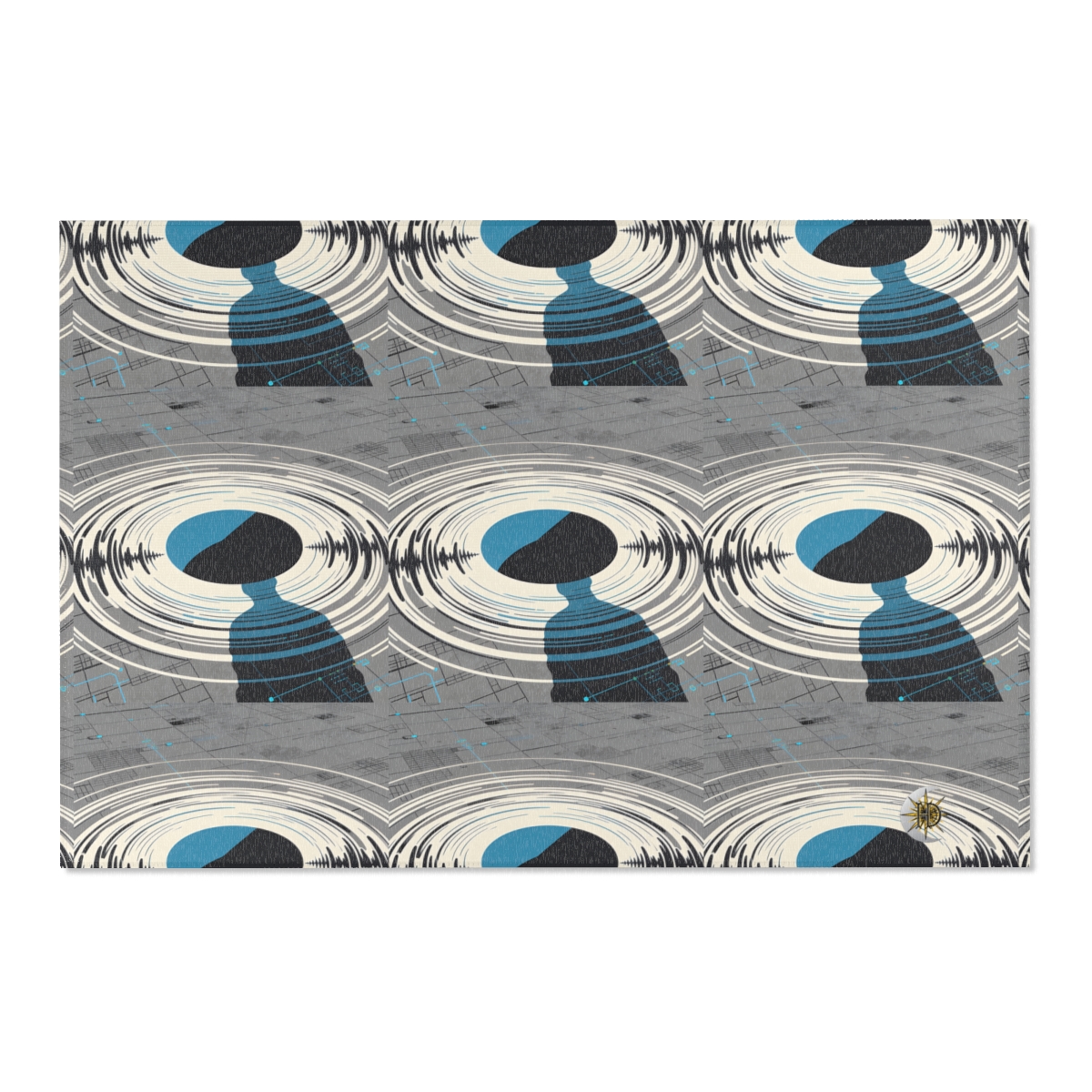 HD Echo Circuit Polyester Chenille Area Rug — additional view