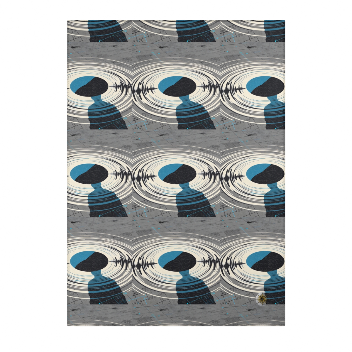HD Echo Circuit Polyester Chenille Area Rug — additional view