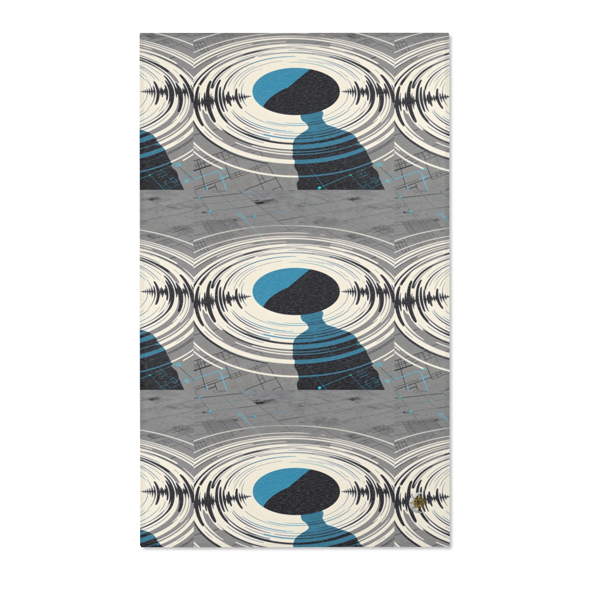 HD Echo Circuit Polyester Chenille Area Rug — additional view