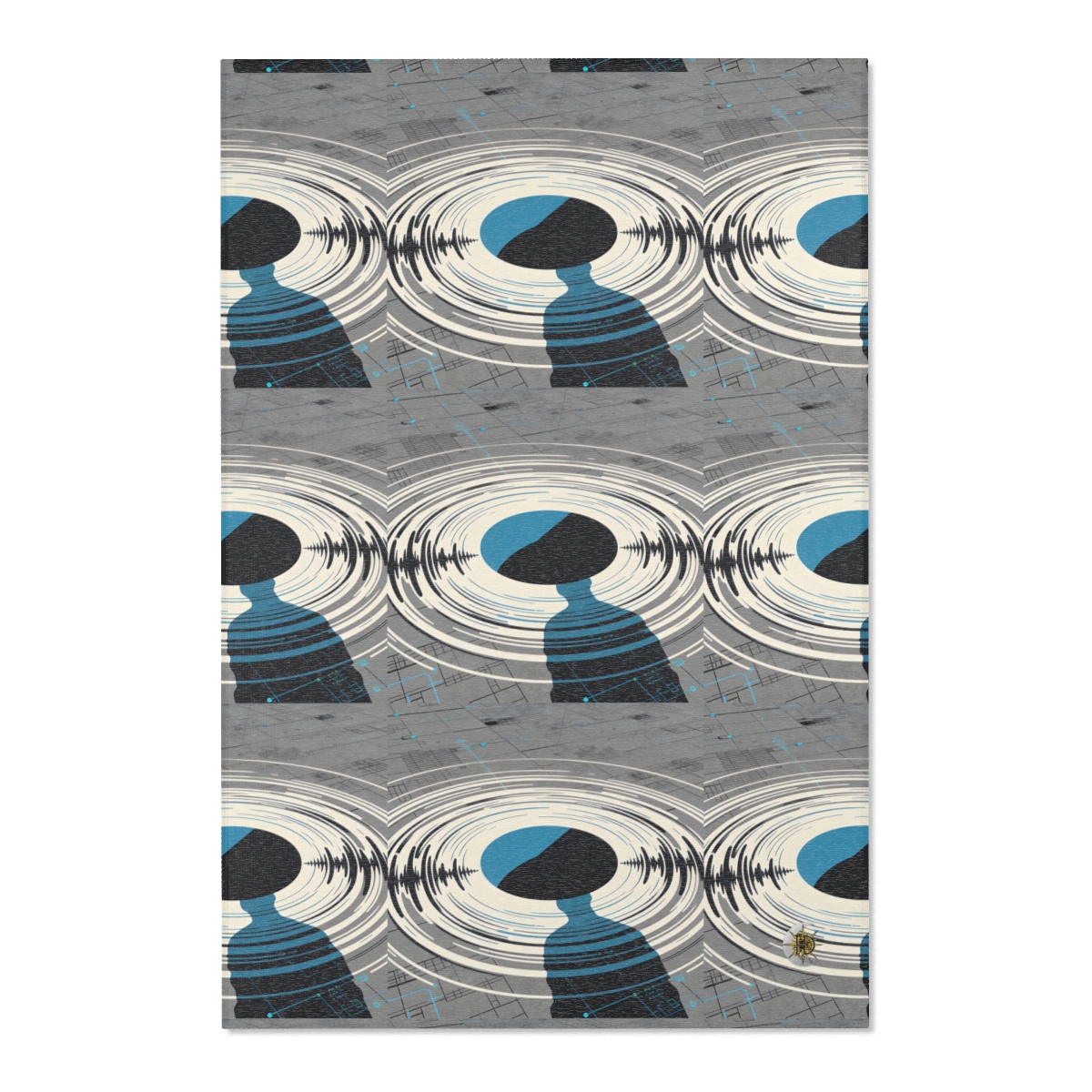 HD Echo Circuit Polyester Chenille Area Rug — additional view