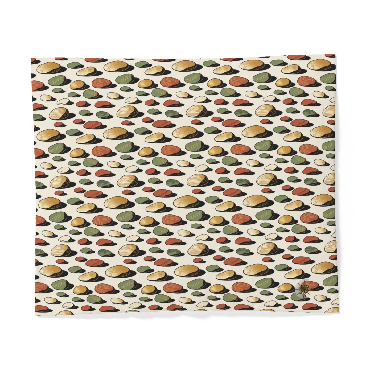 HD Riverstone Scatter 100% Cotton Duvet Cover — additional view