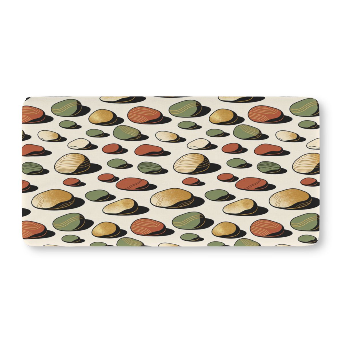 HD Riverstone Scatter Fitted Crib Sheet — additional view